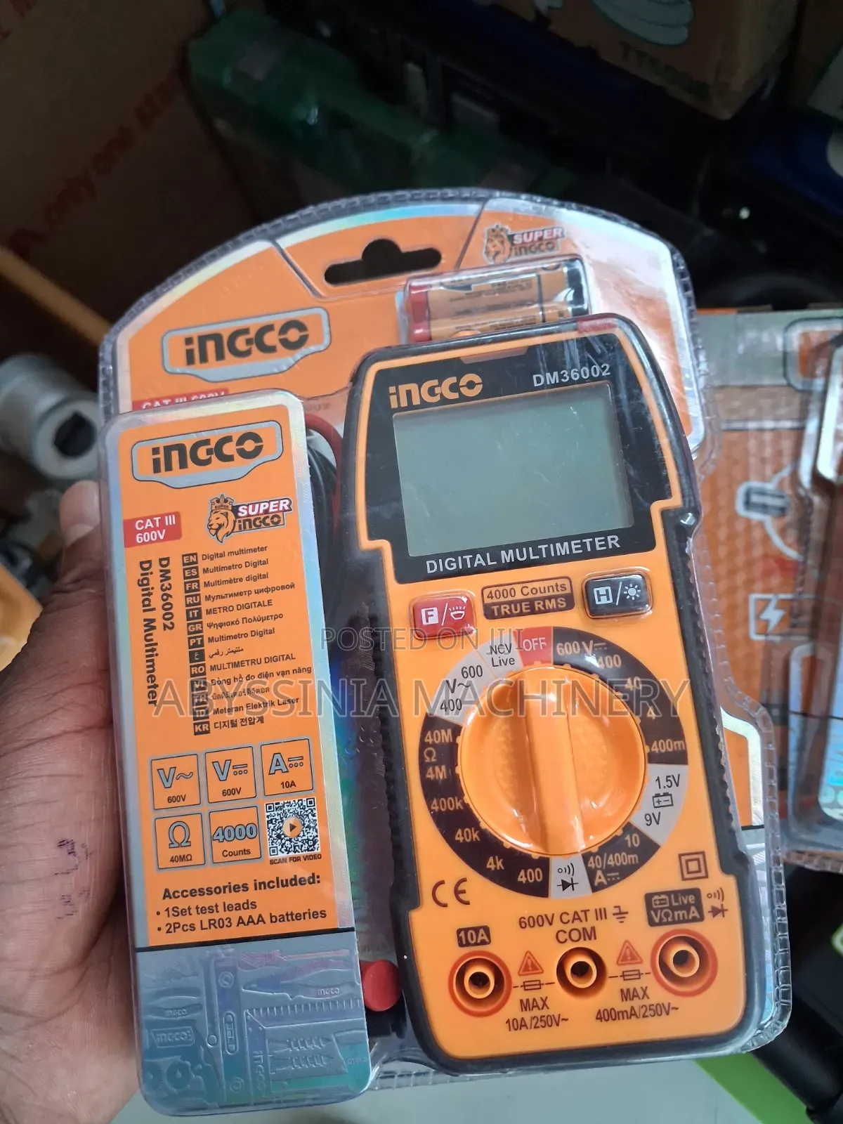 INGCO DM2002 Digital Multimeter 2000 Counts | Voltage, Current Res