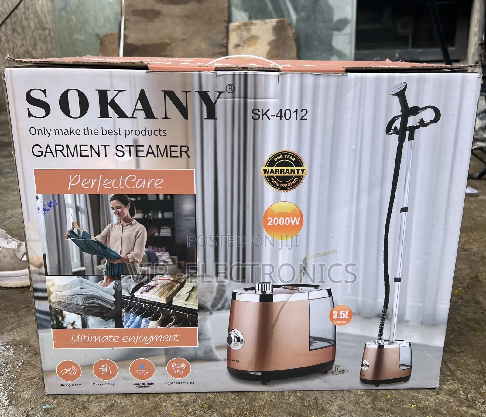 SOKANY Garment Steamer – 2000W, 3.5L Capacity Standing Clothes Steamer