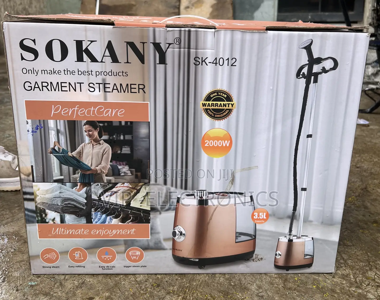 SOKANY Garment Steamer – 2000W, 3.5L Capacity Standing Clothes Steamer
