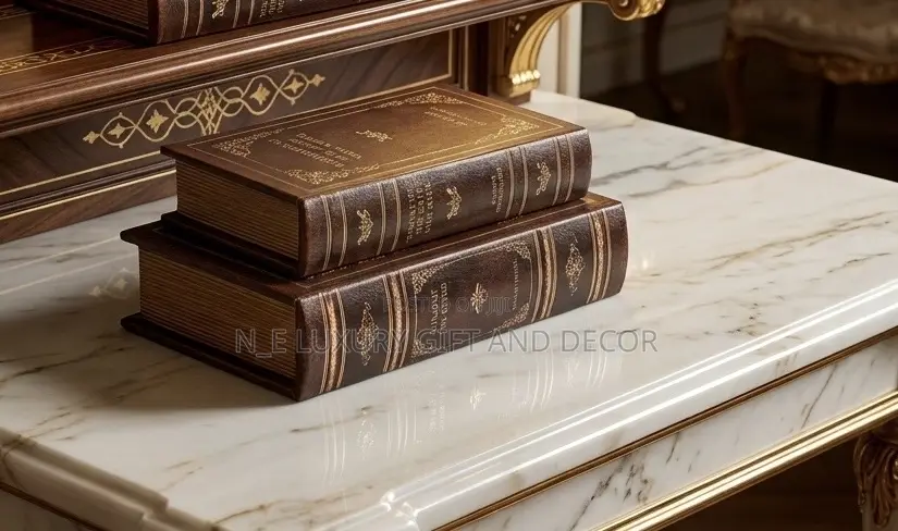 Vintage Wooden Faux Books