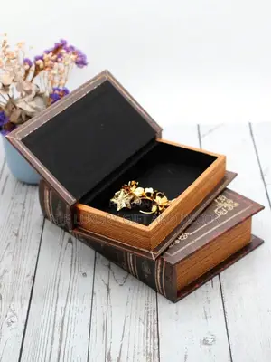 Vintage Wooden Faux Books