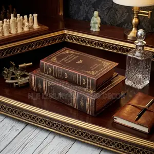 Vintage Wooden Faux Books