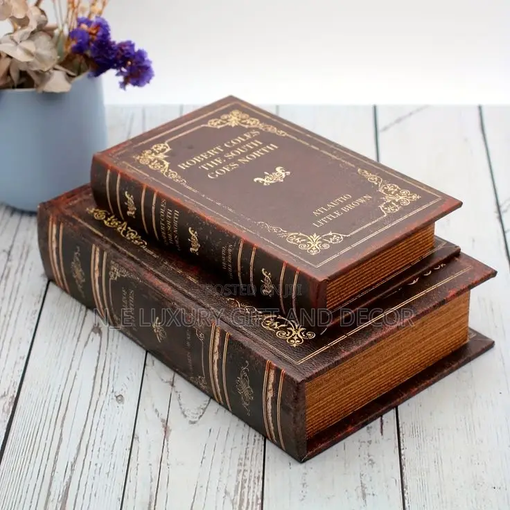 Vintage Wooden Faux Books