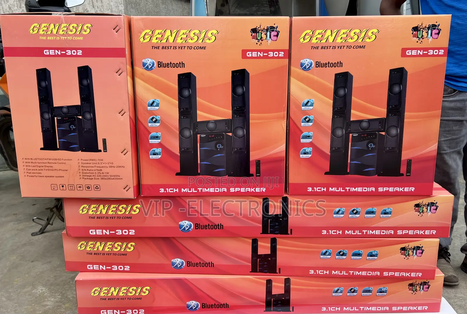 Genesis Multimedia Speaker System With Bluetooth, USB 3.1 Channel