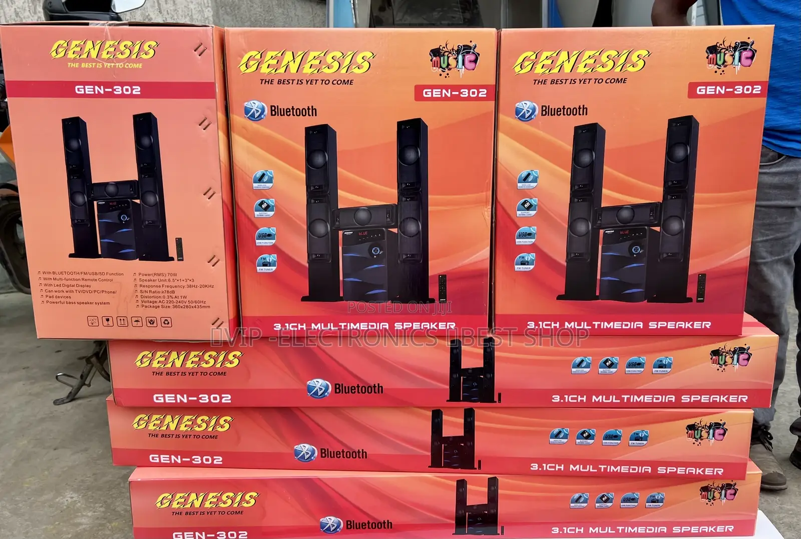 Genesis Multimedia Speaker System With Bluetooth, USB 3.1 Channel