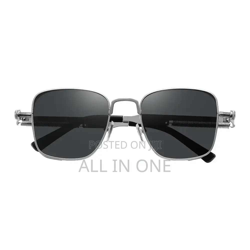 Men’s Rectangular Metal Frame Sunglasses