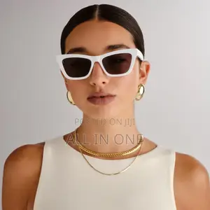 Women’s White Framed Sunglasses