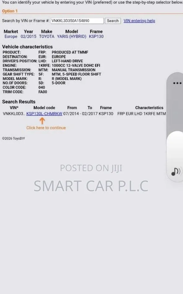 Toyota Yaris 2015 White