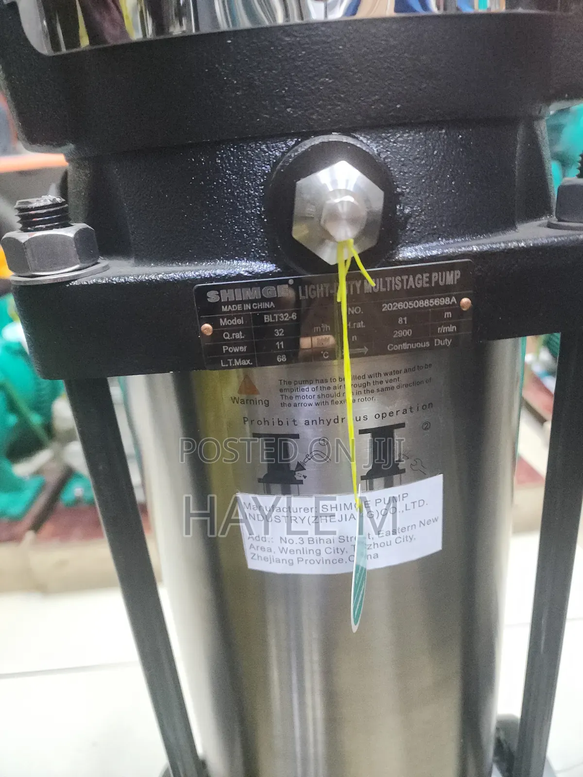 Shimge Vertical Water Pump 15hp