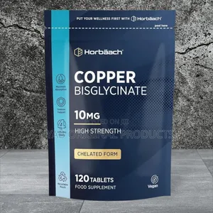 Copper Glycinate 10mg Chelated Form Supplement 120 Vegetarian Capsules