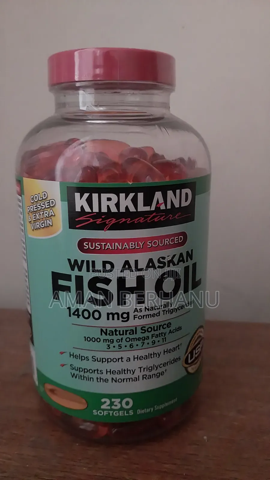 Kirkland Wild Alaskan Fish Oil | USP Certified | Gluten-Free | USA