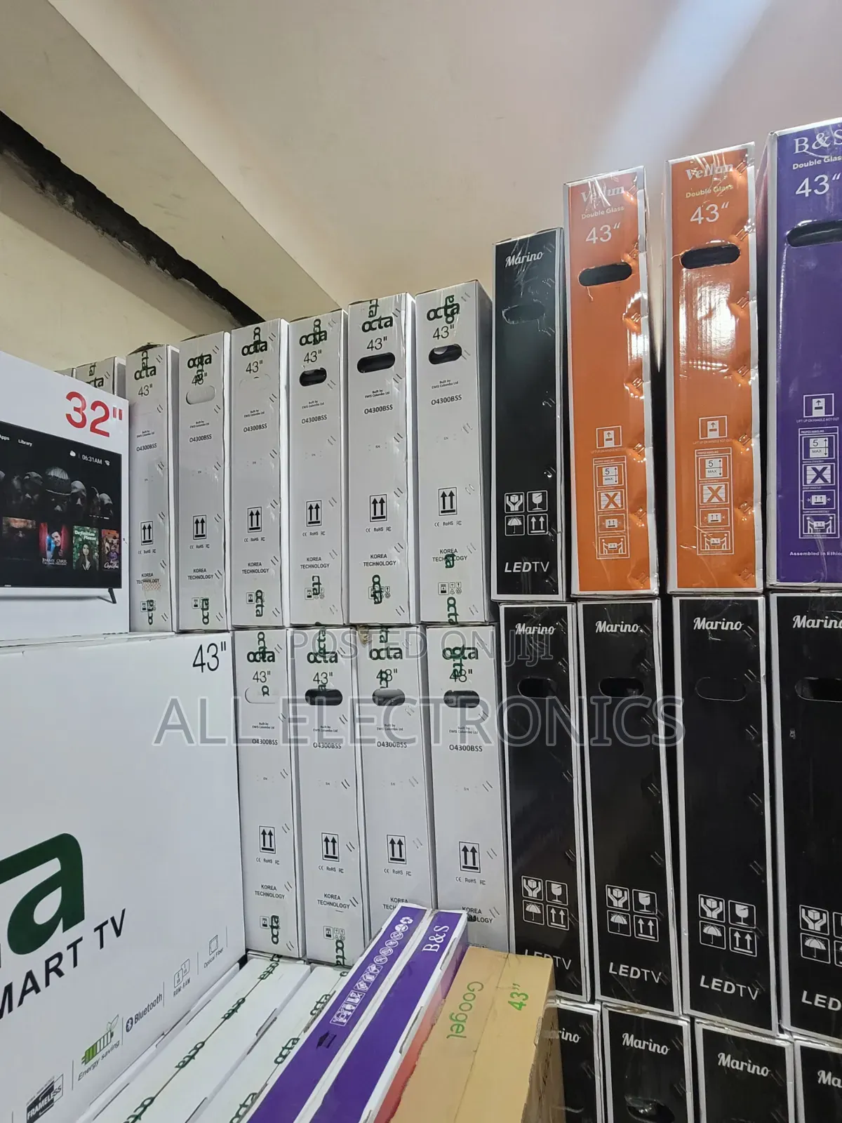 34"inch Gsda Tempered Glass Smart TV