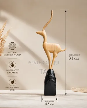 Handcrafted Deer Sculpture
