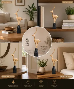 Handcrafted Deer Sculpture