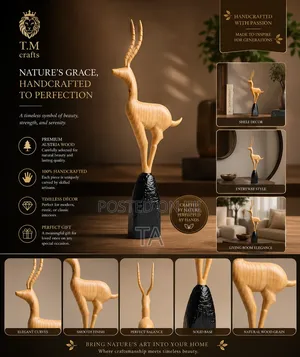 Handcrafted Deer Sculpture