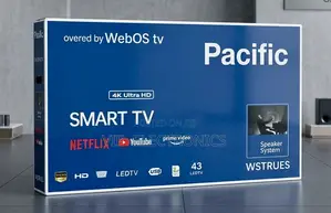 Pacific TV 43-Inch Smart TV, Powered Ultra HD LED Display