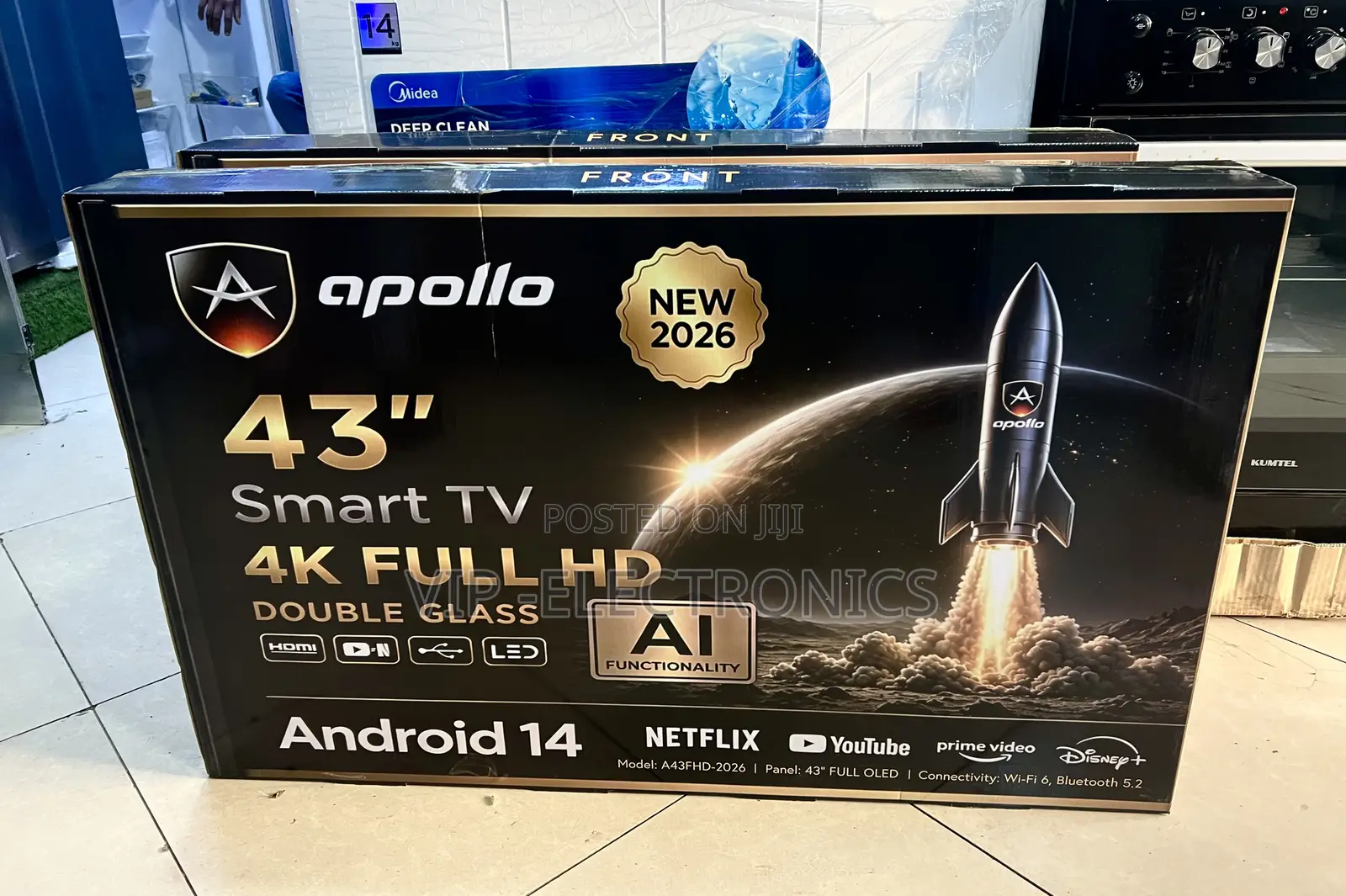 Apollo 43 Inch TV Smart TV – Android 14, AI Functionality,