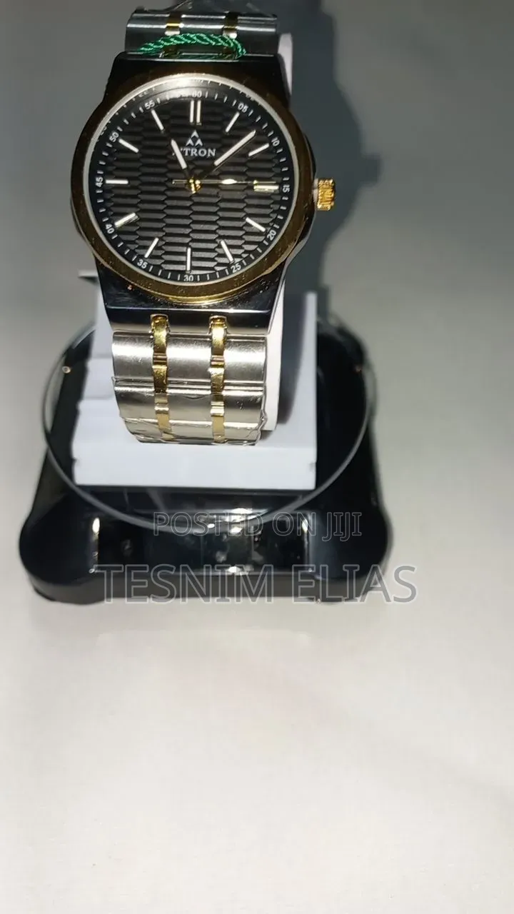 ATRON Premium Quartz Man's Watch – Silver Gold