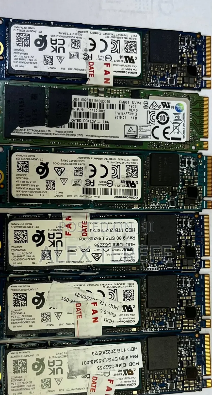 NVMe M.2 SSDs Available Samsung PM981 NVMe SSD – 1TB Kioxia