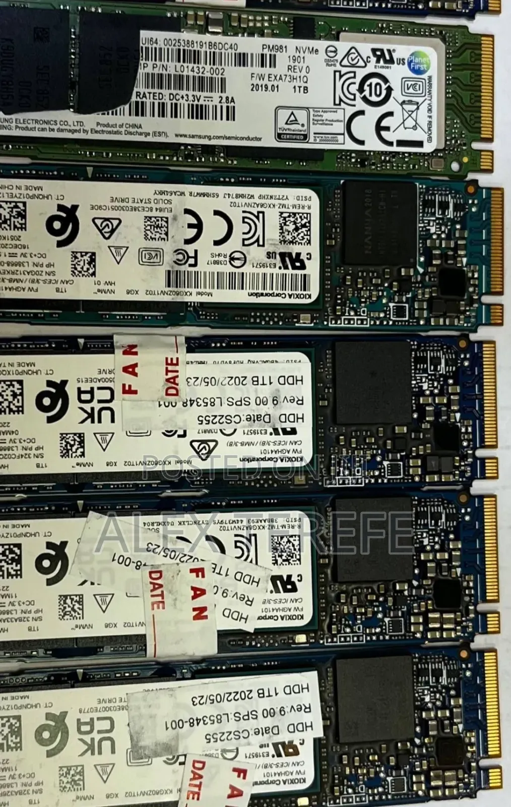 NVMe M.2 SSDs Available Samsung PM981 NVMe SSD – 1TB Kioxia