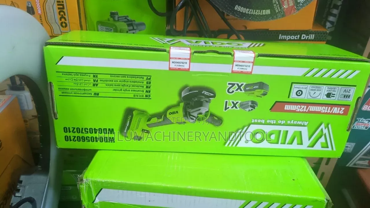 Vido 21v 125mm Cordless Brushless Angle Grinder