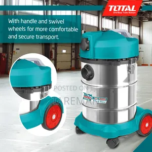 Total Brand 30-Liter Industrial Vacuum Cleaner With a 1400W Motor.