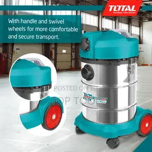 Total Brand 30-Liter Industrial Vacuum Cleaner With a 1400W Motor.