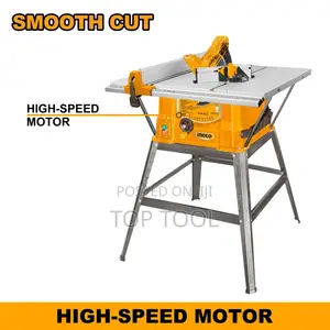 ,Ingco TS150078 Table Saw Featuring a Yellow and Gray Indust