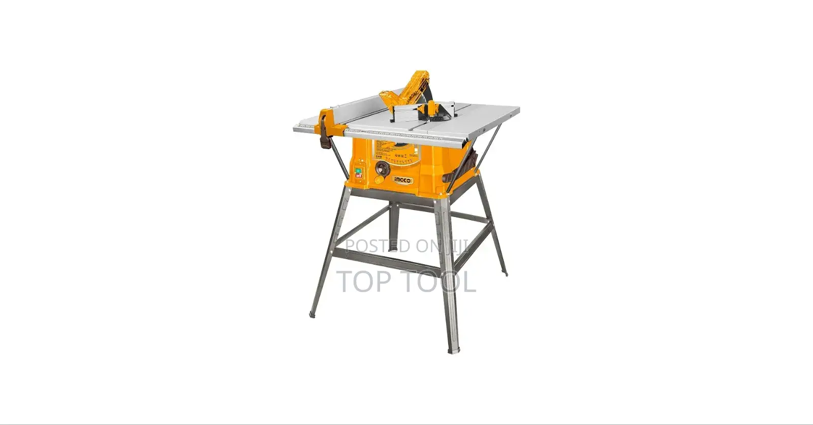 ,Ingco TS150078 Table Saw Featuring a Yellow and Gray Indust