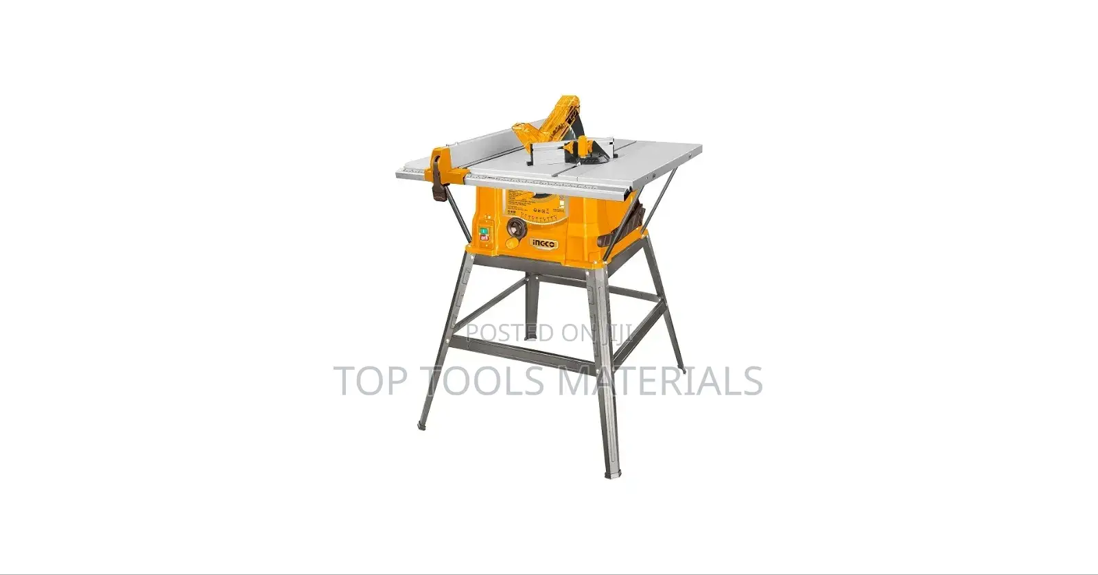,Ingco TS150078 Table Saw Featuring a Yellow and Gray Indust