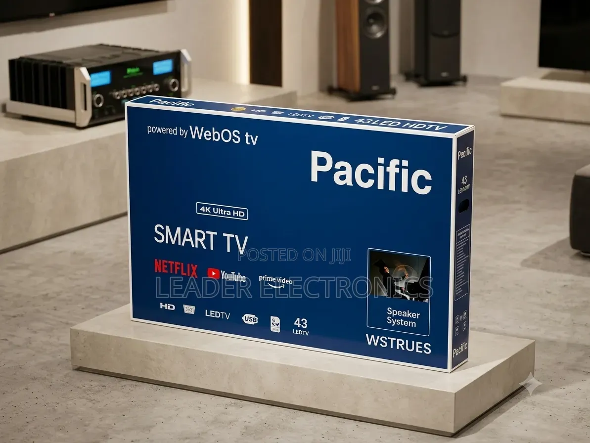 Pacific TV 43" Smart Android TV – Double Glass Design | New 2026 Model