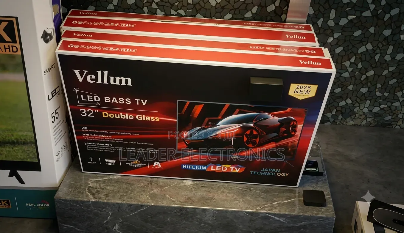 Vellum TV 32" LED TV Double Glass TV