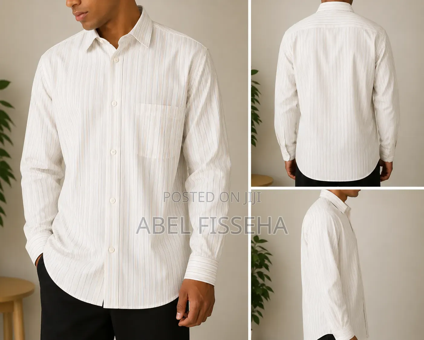 Brand New Men's Long Sleeve Striped Shirt