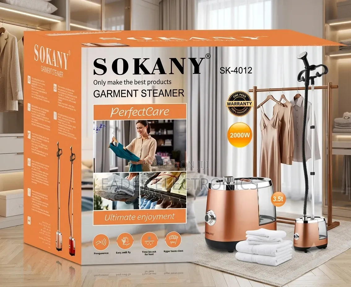 Sokany Garment Steamer 2000W 3.5L – Powerful Steam, Fast Wrinkle
