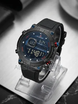 Naviforce Digital Watch Features a Durable Silicone Strap and Blue