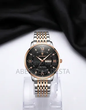 Poedagar Men's Watch, a Business Quartz a Two-Tone Rose Gold