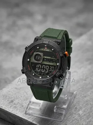 Naviforce NF9241T Digital Sports Watch, Featuring a Black and a Green
