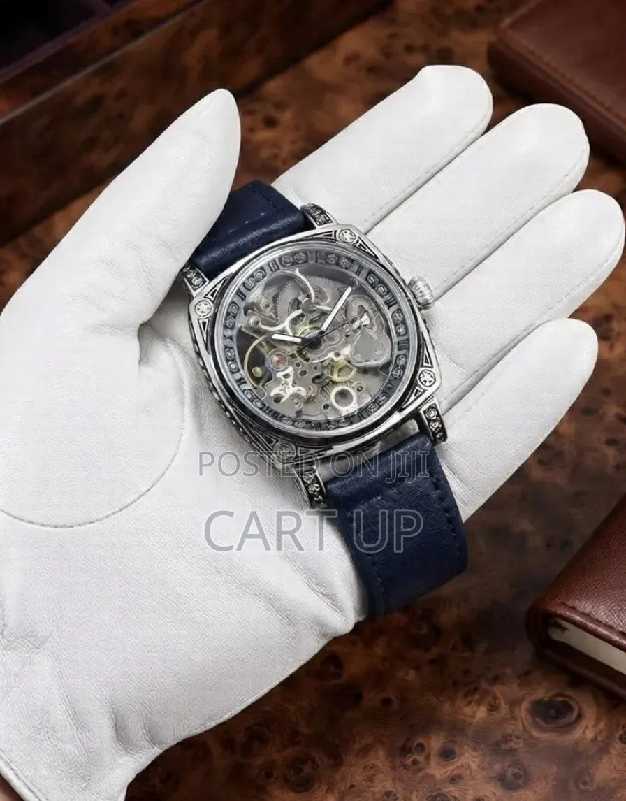 Longlux Men's Leather Belt Watch