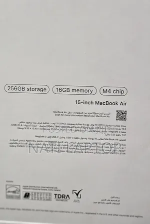 New Laptop Apple MacBook Air 2025 M4 16GB Apple M4 SSD 256GB