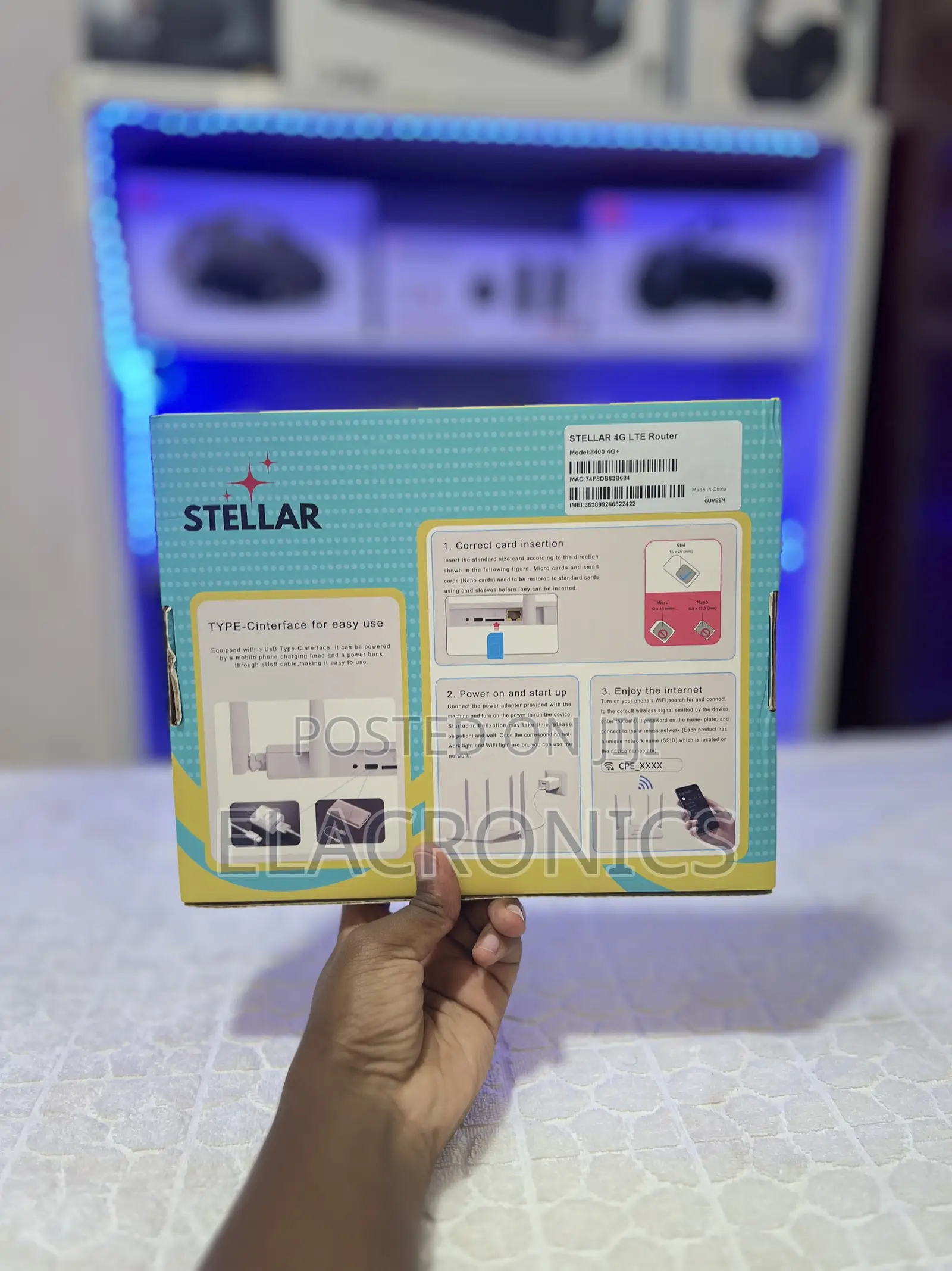 STELLAR 8400 4G+ LTE Wireless Router⁠