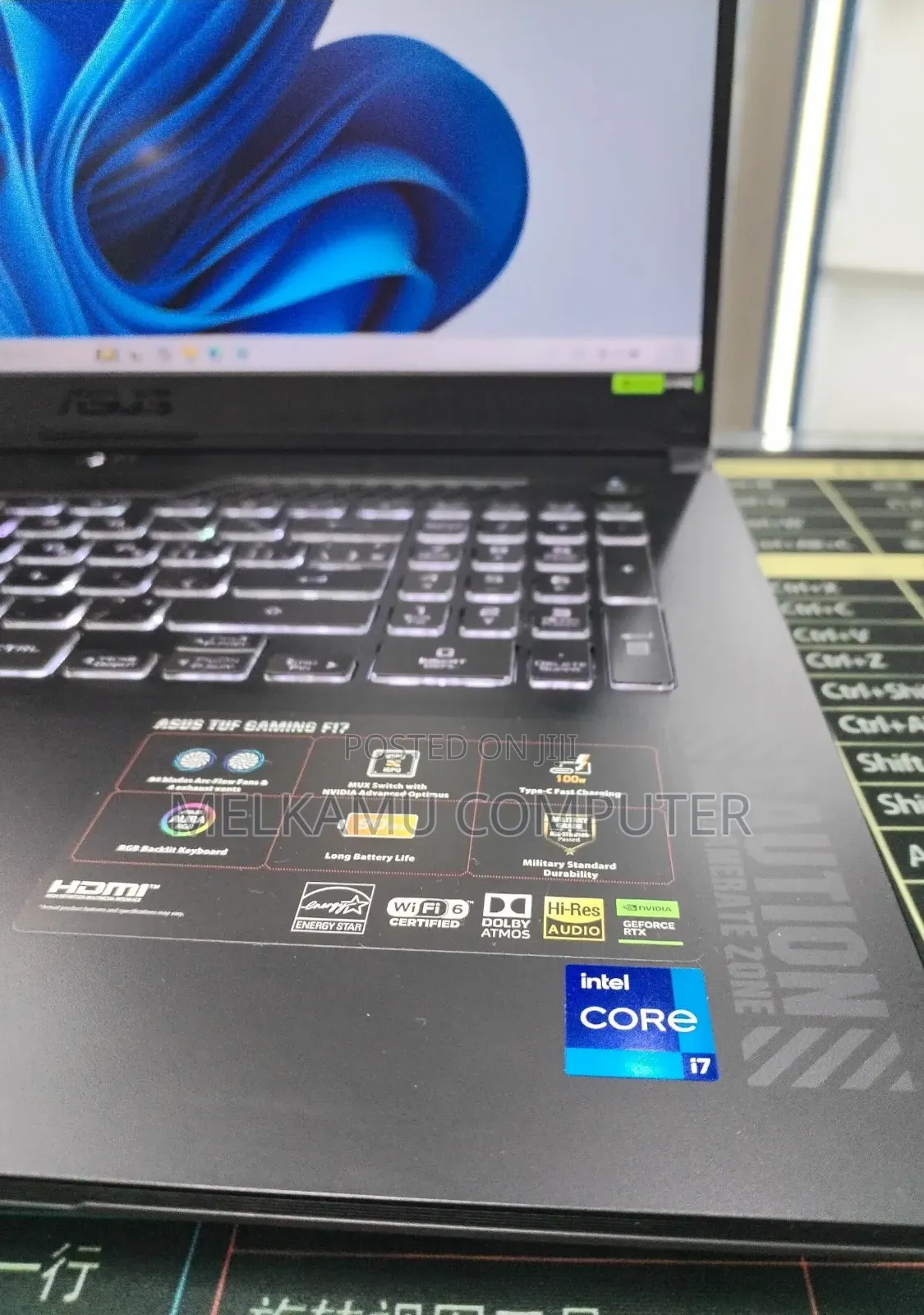 New Laptop Asus TUF Gaming F17 16GB Intel Core i7 SSD 1T