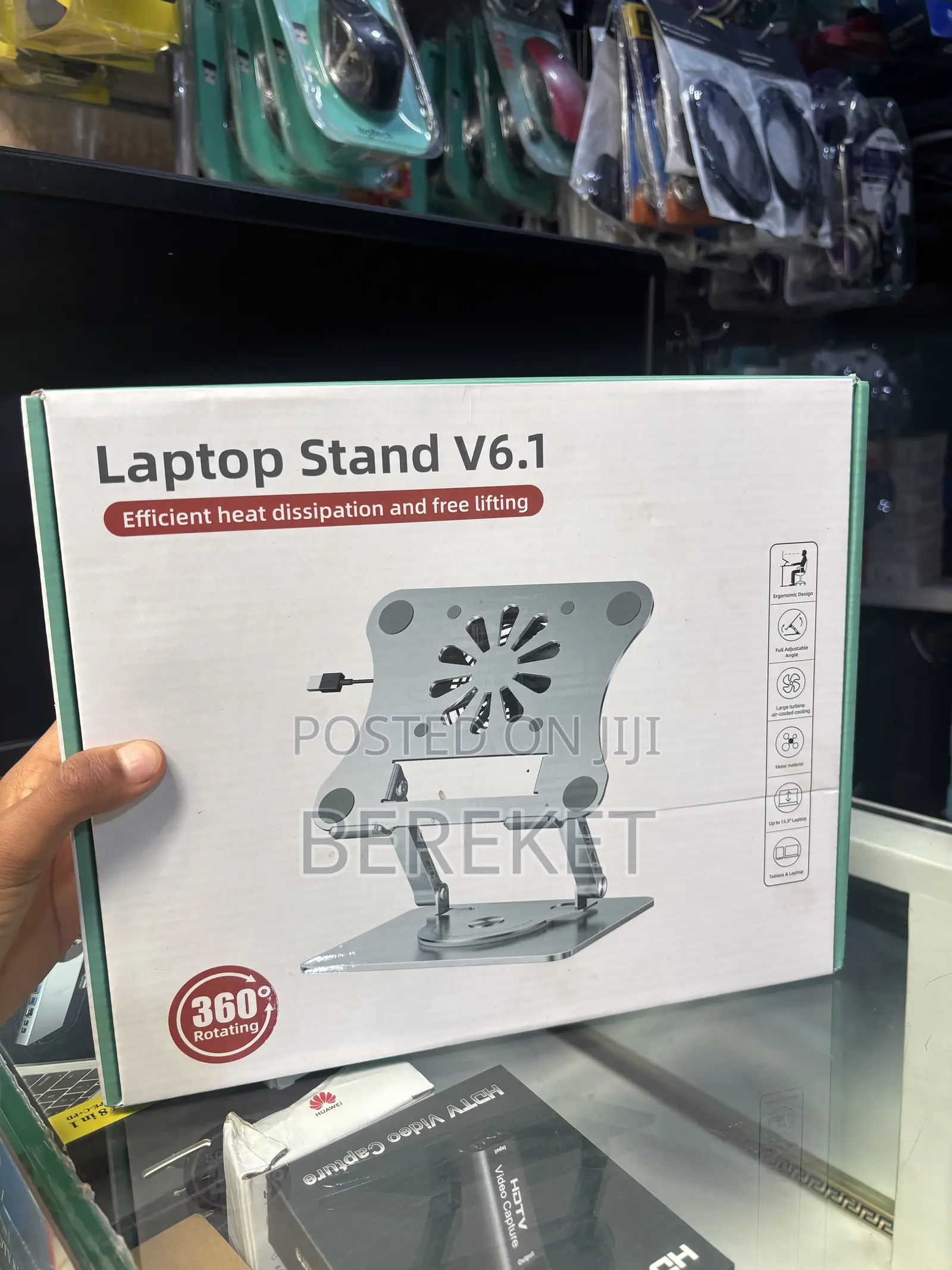 PC / Laptop Stand V6.1 With Fan ባለ ማቀዝቀዣው የላፕቶፕ ማቆሚያ