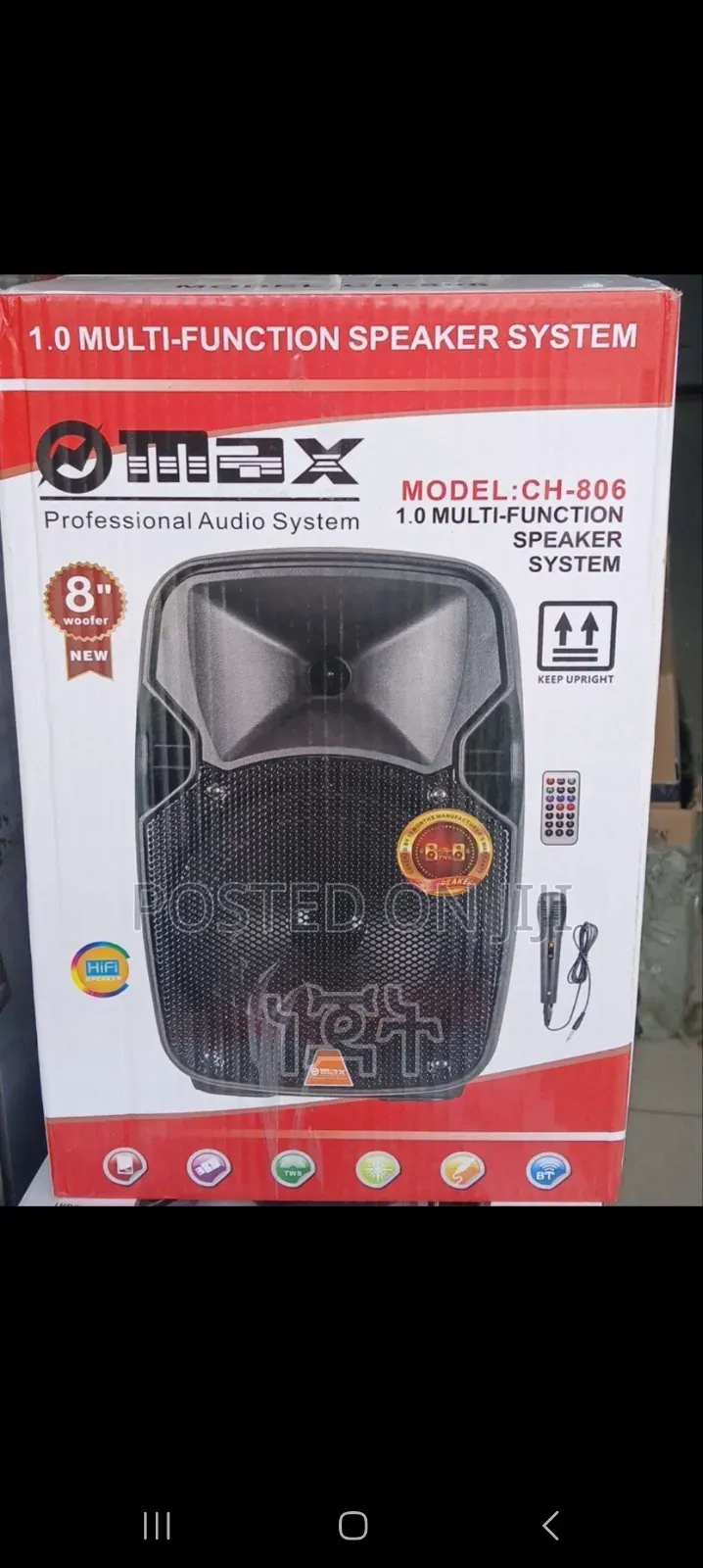 OMAX CH-806 8 Inch Bluetooth Speaker