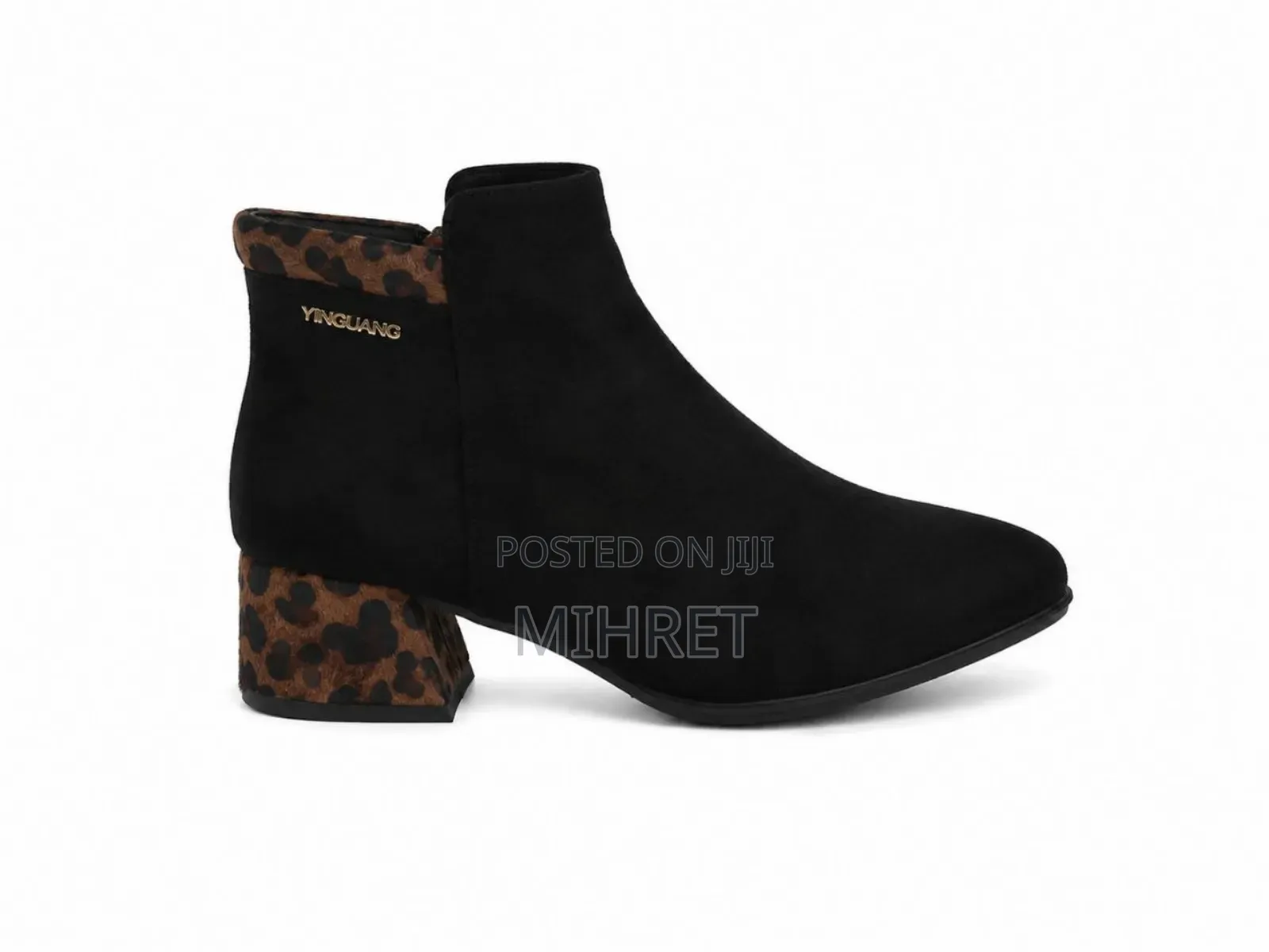 Yanguang Grey Suede Ankle Boots