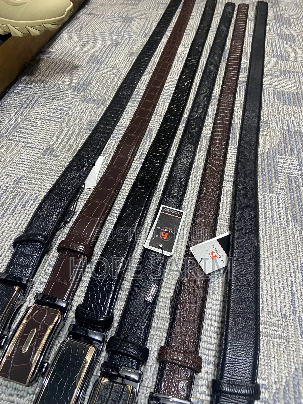 Kalewensen Automatic Leather Belts:
