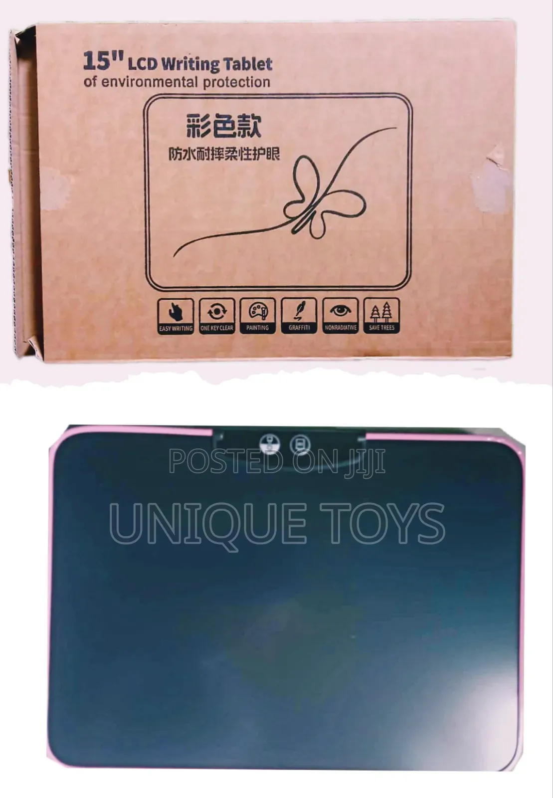 2-in-1 Rechargeable 15" LCD Writing Tablet Drawing Board