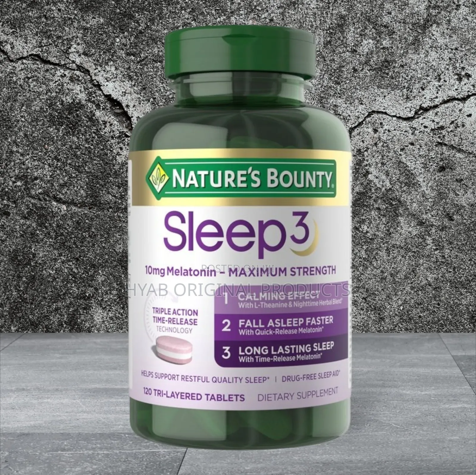 Nature's Bounty Sleep3 Melatonin 10 Mg. L Theanine -200mg.