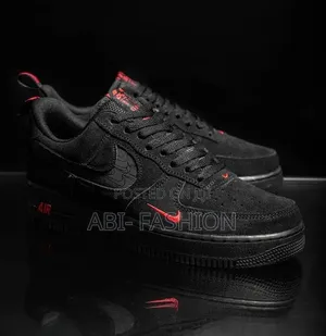 Nike Air Force 1'07 Multi Swoosh "Black Crimson" Low Shoes