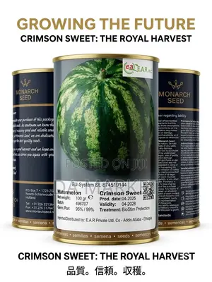 Monarch Seed Branded Crimson Sweet Watermelon Seeds.(ጣፋጭ የሀባብ ዘሮች።)