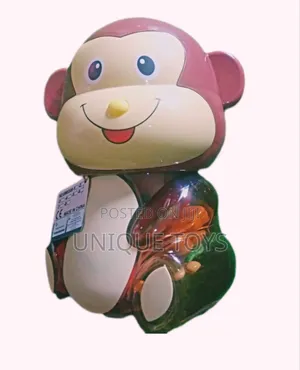 2-in-1 Baby Rattle Toy Set + Monkey Money Bank